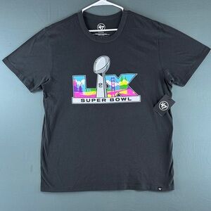 Super Bowl LX Seahawks vs Patriots Black Graphic Tee
